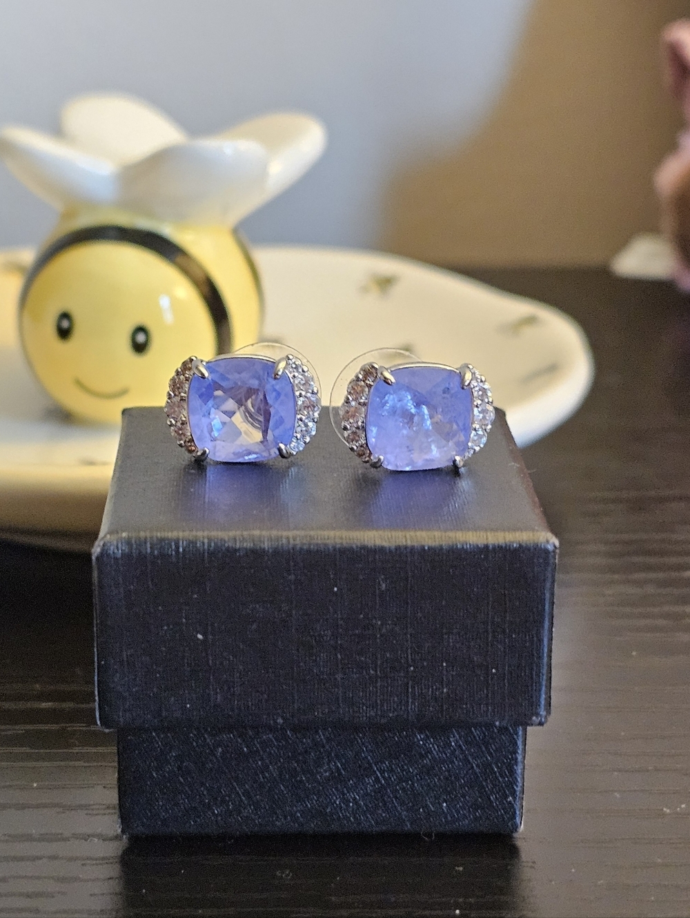 Sterling Silver With Lavender Fluorite Earrings